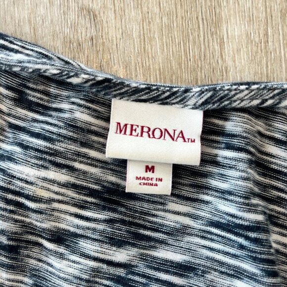 Womens Merona Black/White Printed Mini Dress - M - Picture 6 of 6